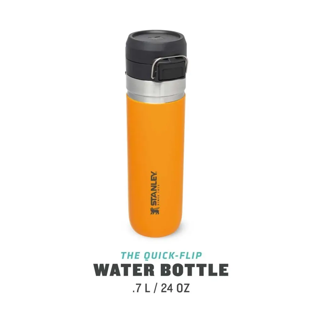 Quick Flip Water Bottle 0,7 l, Saffron, Vakuumisolierung, Sicherheitsverschluss