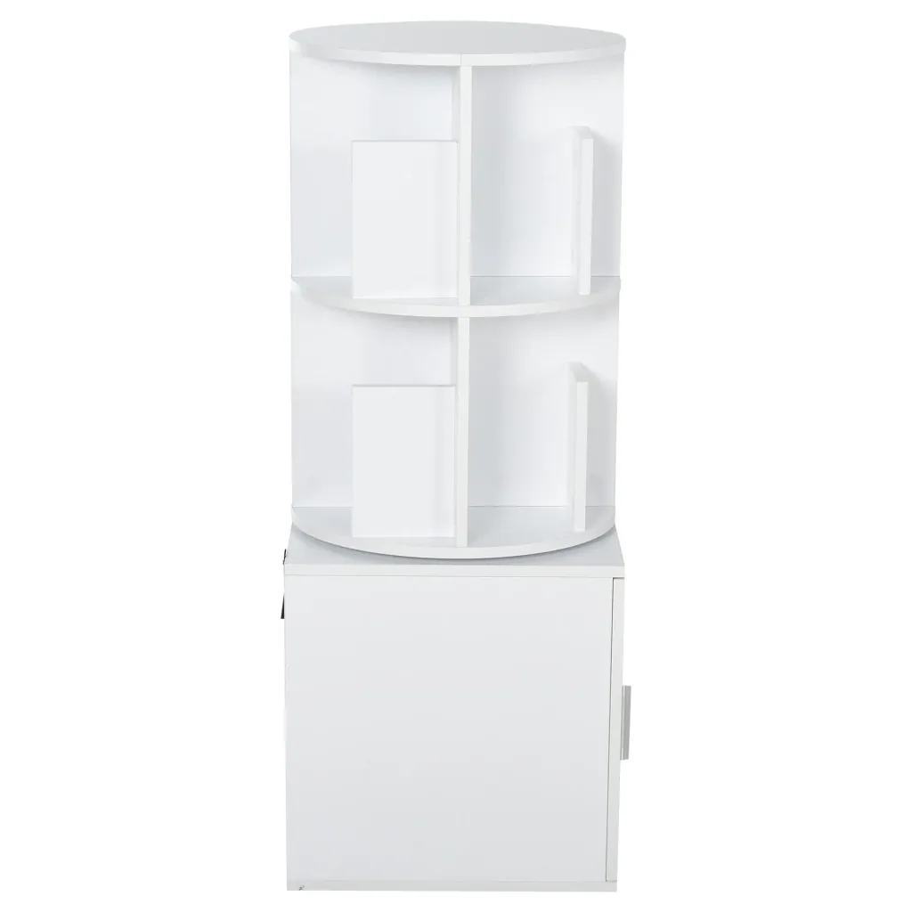 Drehbares Bücherregal 360°, weiß