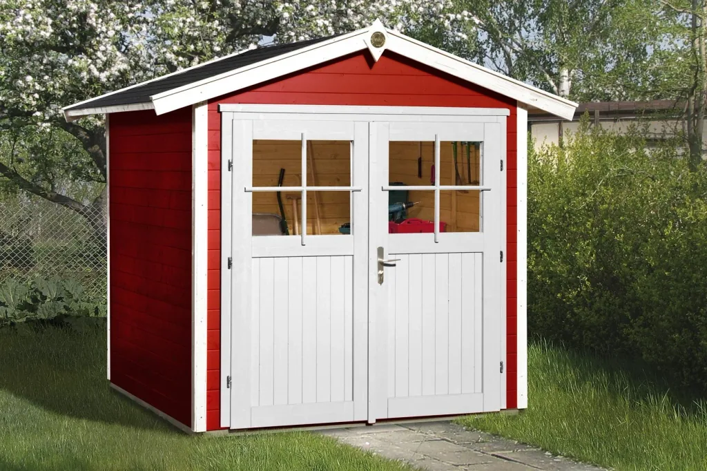 Blockbohlenhaus "Classic Color" (DT), Gr. 1, 21 mm, schwedenrot