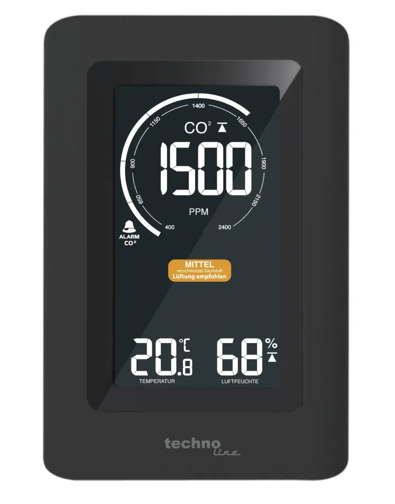 Luftgütemonitor mit Infrarot Gassensor und CO2 Erkennung