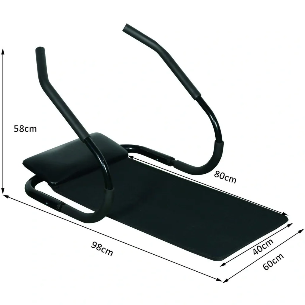 Bauchtrainer AB Roller mit Matte Trainer schwarz