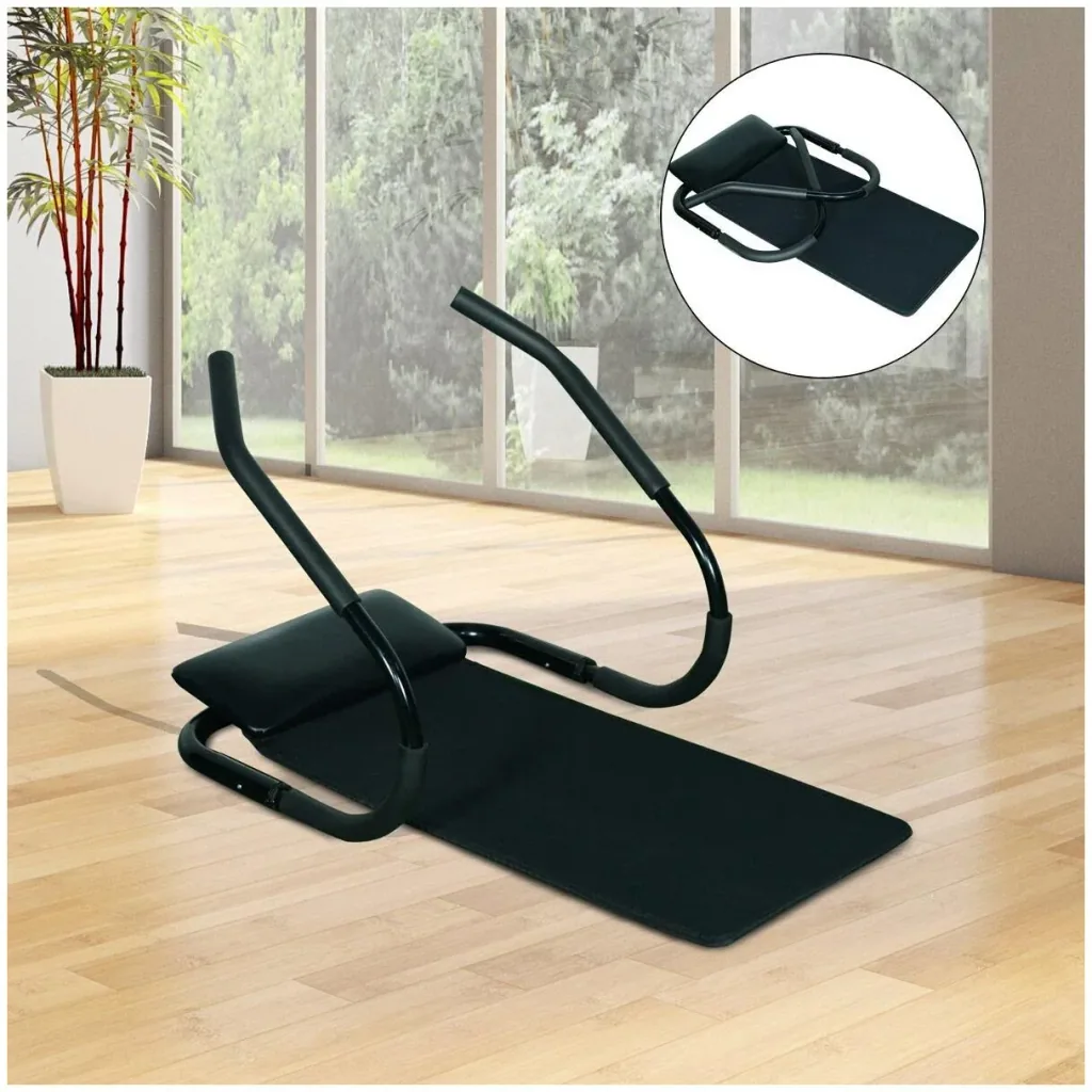 Bauchtrainer AB Roller mit Matte Trainer schwarz