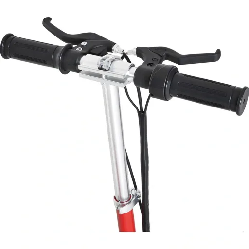 Elektroroller E-Scooter Cityroller klappbar Jugend Roller 12 km/h Kinder Metall Rot L74"W36"H73-91cm