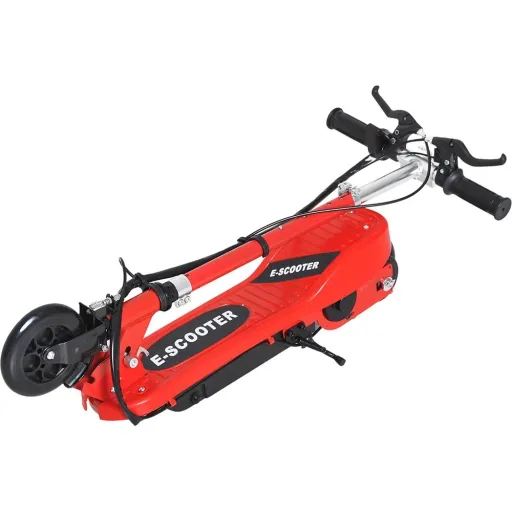 Elektroroller E-Scooter Cityroller klappbar Jugend Roller 12 km/h Kinder Metall Rot L74"W36"H73-91cm