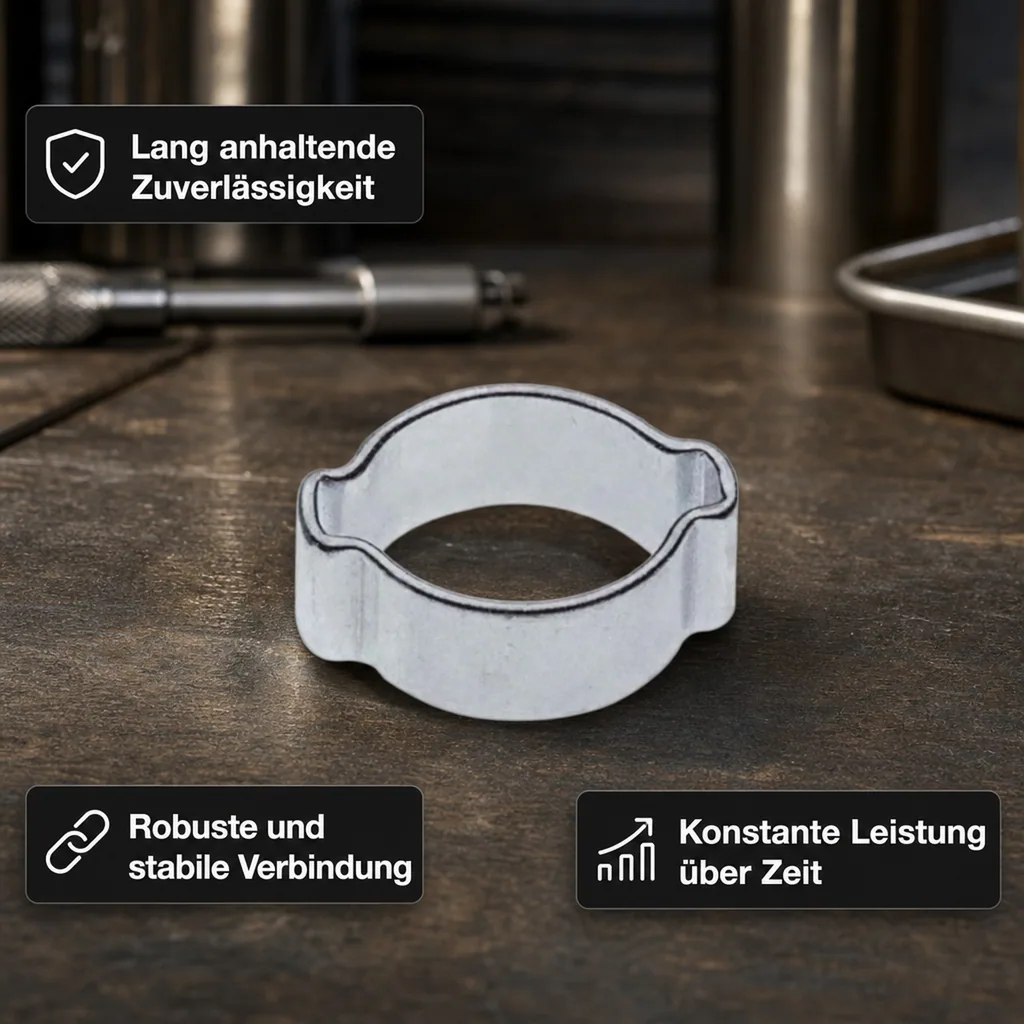 2-Ohr-Schlauchklemme 10mm, verzinkt, 100 Stück