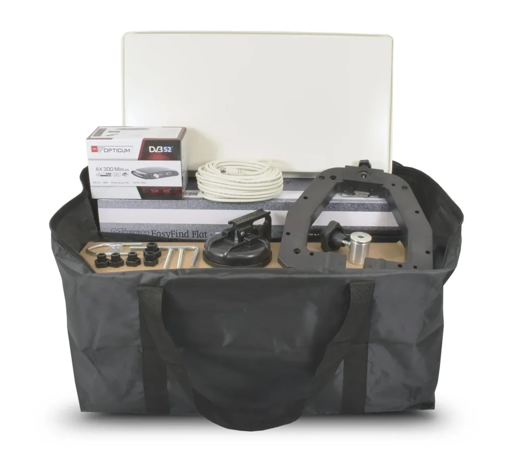 SAT Flachantenne Traveller-Kit II inkl.Full HD Receiver