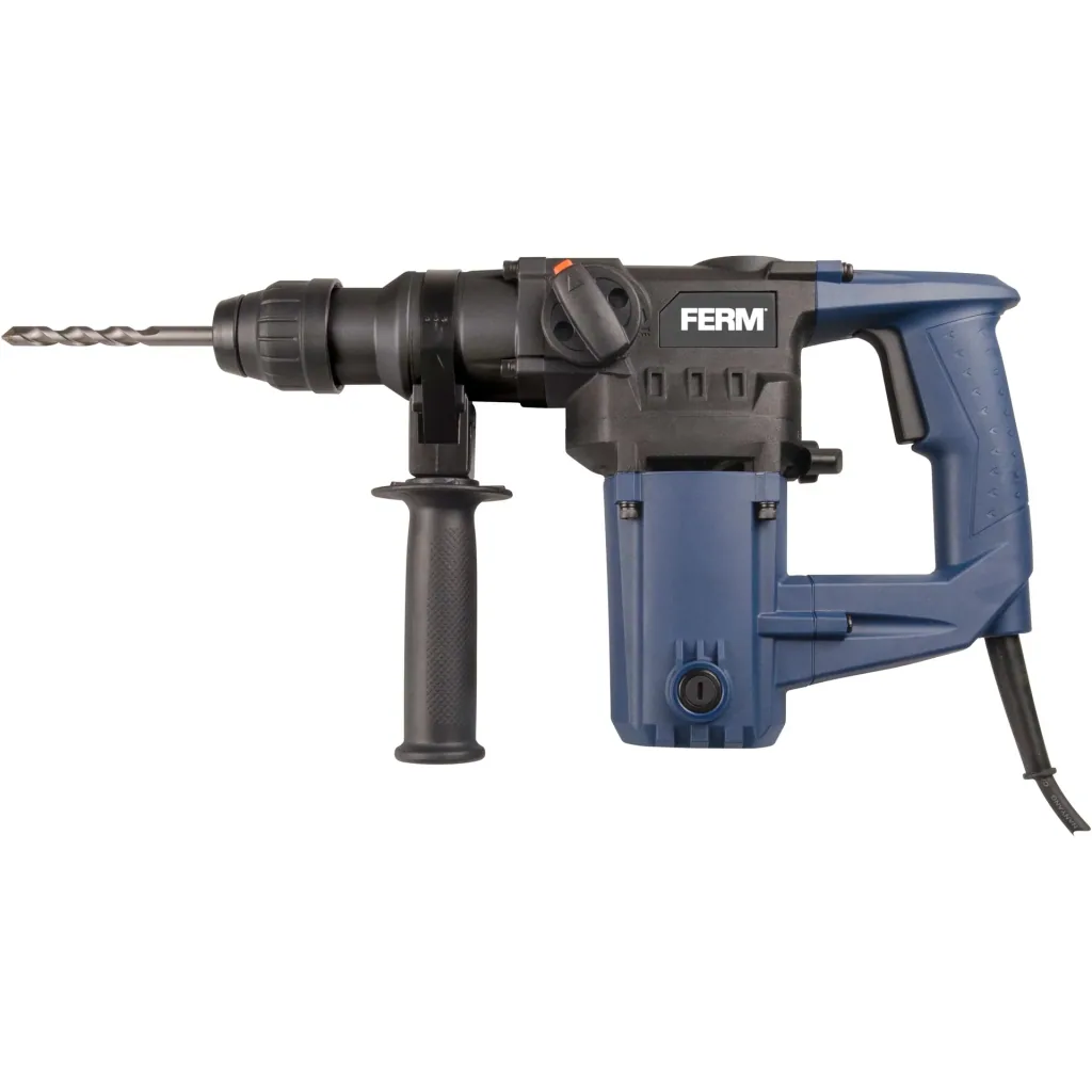 HDM1028 Bohrhammer 850W - Soft griff - 3 Funktionen - Inkl. 3 SDS Plus Bohrköpfe und 2 SDS Plus Werkzeugköpfe mit Aufbew