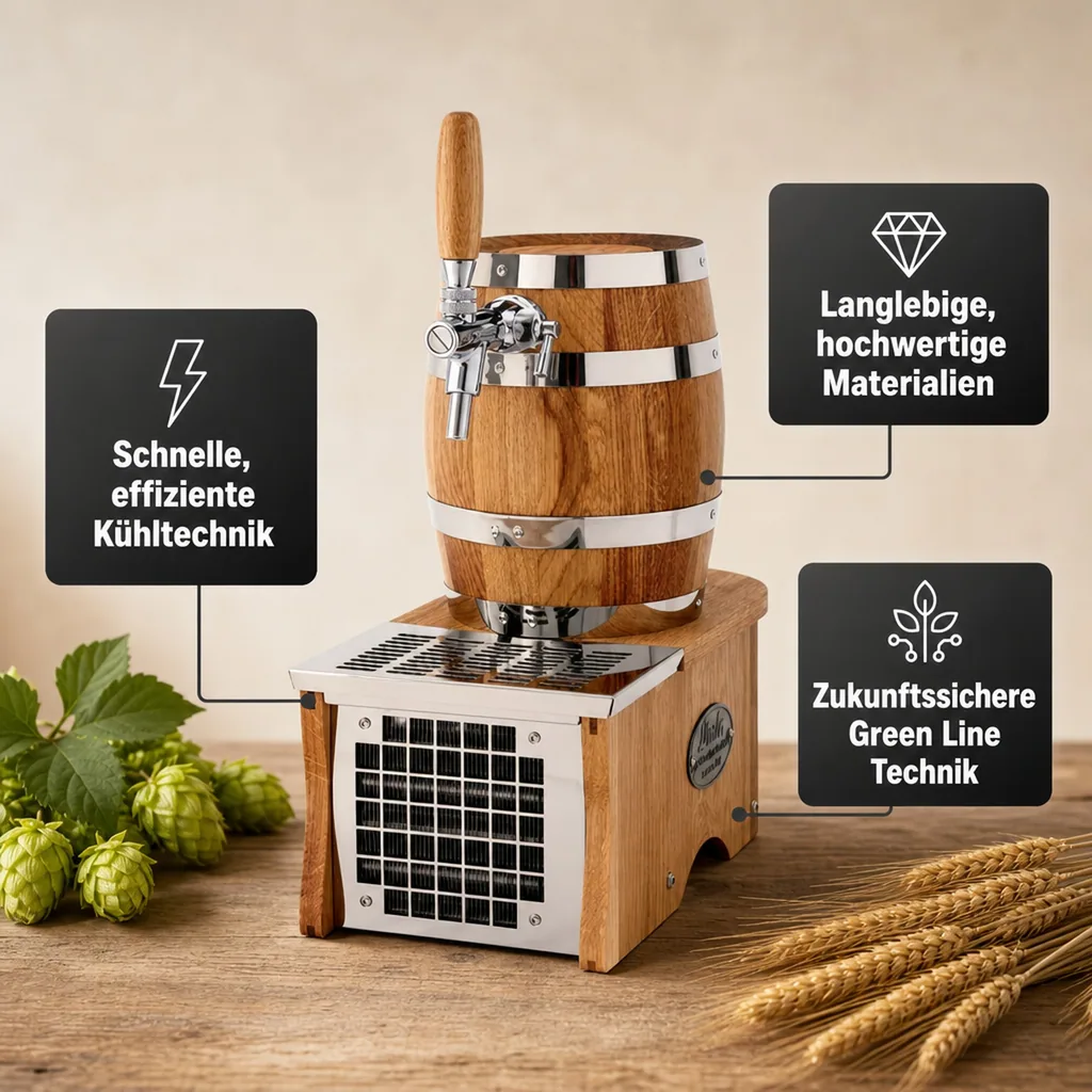 Zapfanlage, Bierkühler, Durchlaufkühler Bier, Bierzapfanlage, Trockenkühlgerät, Soudek 20 - 1-leitig, 20 l/Std , Green Line