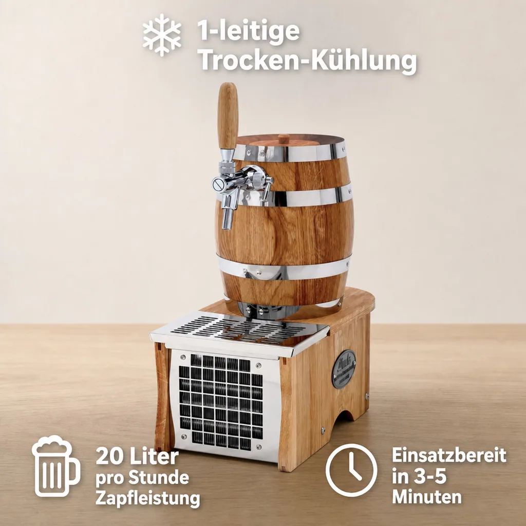 Zapfanlage, Bierkühler, Durchlaufkühler Bier, Bierzapfanlage, Trockenkühlgerät, Soudek 20 - 1-leitig, 20 l/Std , Green Line