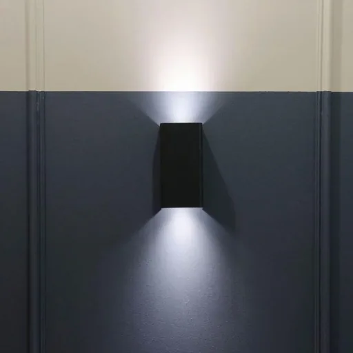 VT-7652SQ Außenwandleuchte Up/Down - GU10 - Schwarz - IP44