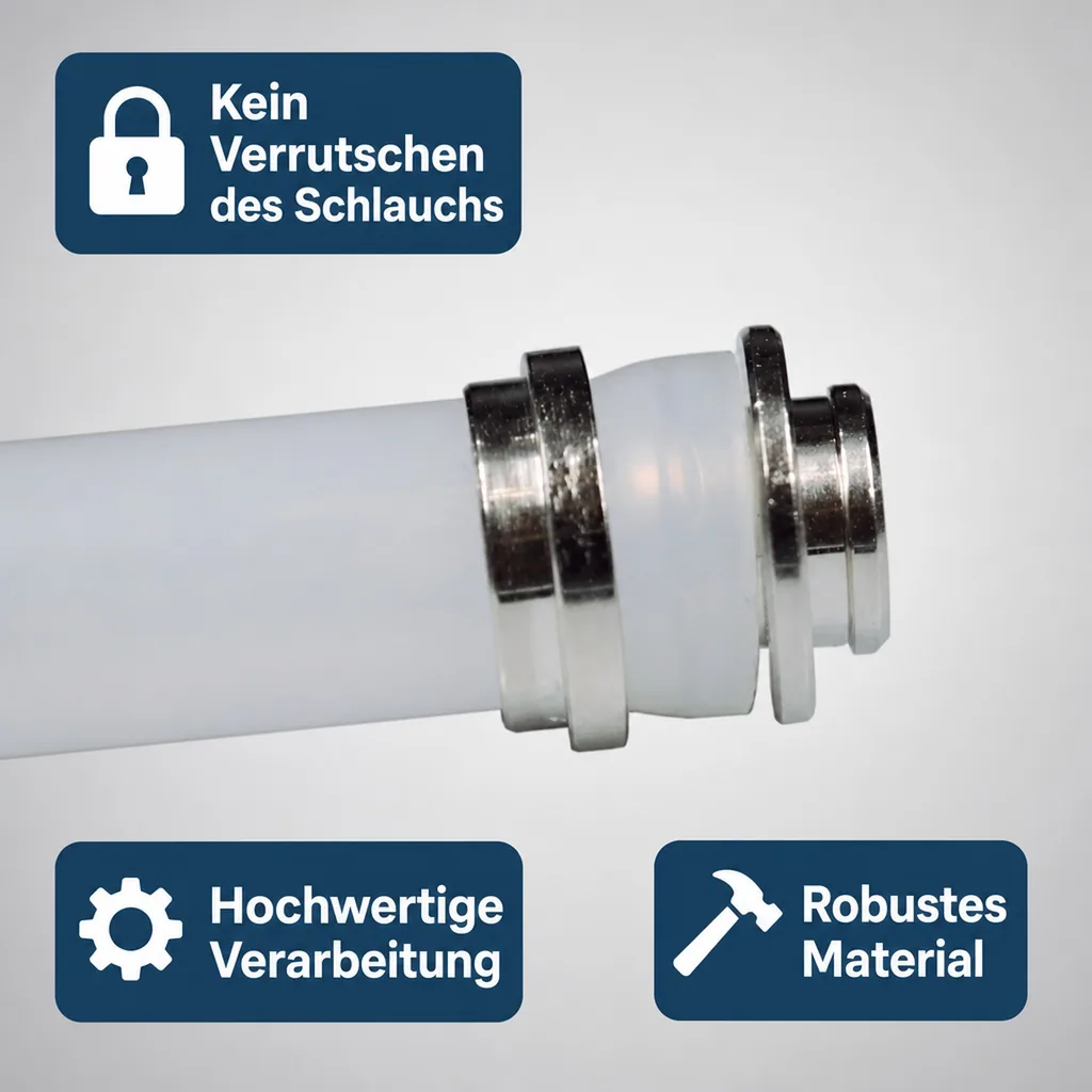 Quetschverschraubung, Quetschtülle, Quetschbuchse für Gewinde 5/8" - Sichere & Tropffreie Schlauchverbindung, NW: 7 mm