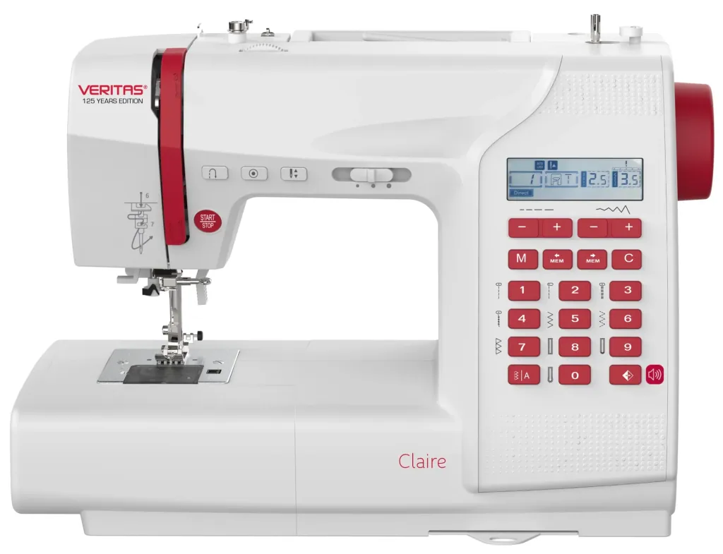 Nähmaschine „Claire“, 197 Stichprogramme mit Alphabet und Zahlen