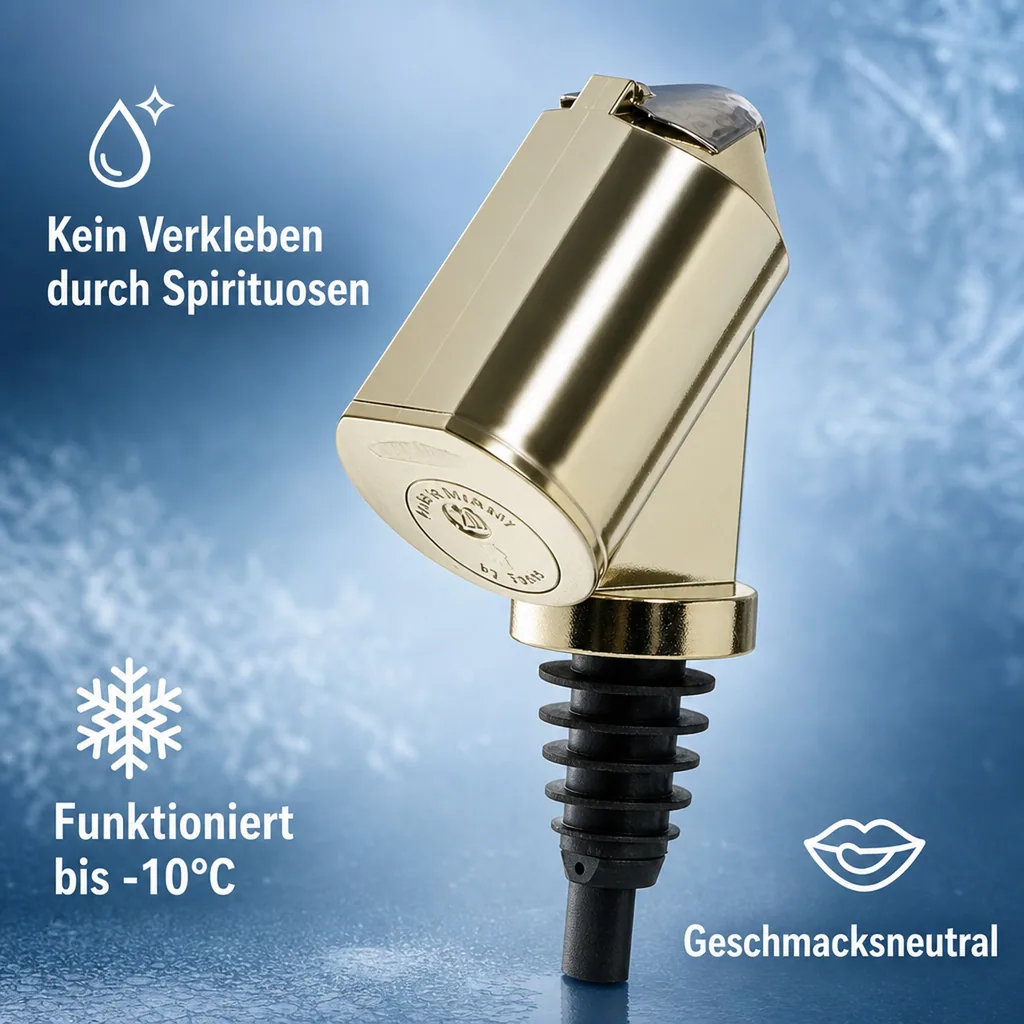 Flaschenportionierer, Ausgießer - Bottle Master 3000, gold, für 0,5 - 1,5 L Flaschen, Ausschankmenge: 40 ml