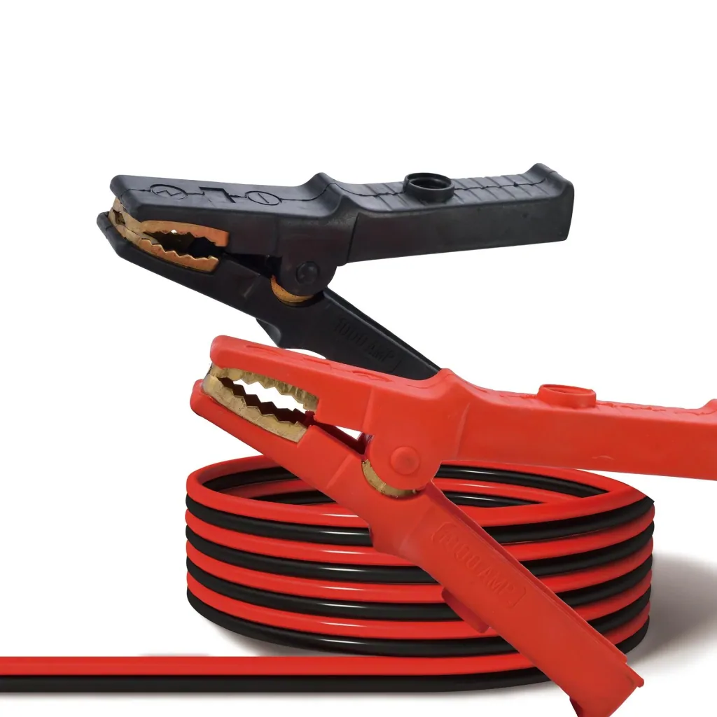 Starthilfekabel DIN 50 mm² - mit Überspannungsschutz - 4,5 Meter - 12/24 Volt, für Dieselmotoren 12 Volt/24 Volt bis 4000 cm³