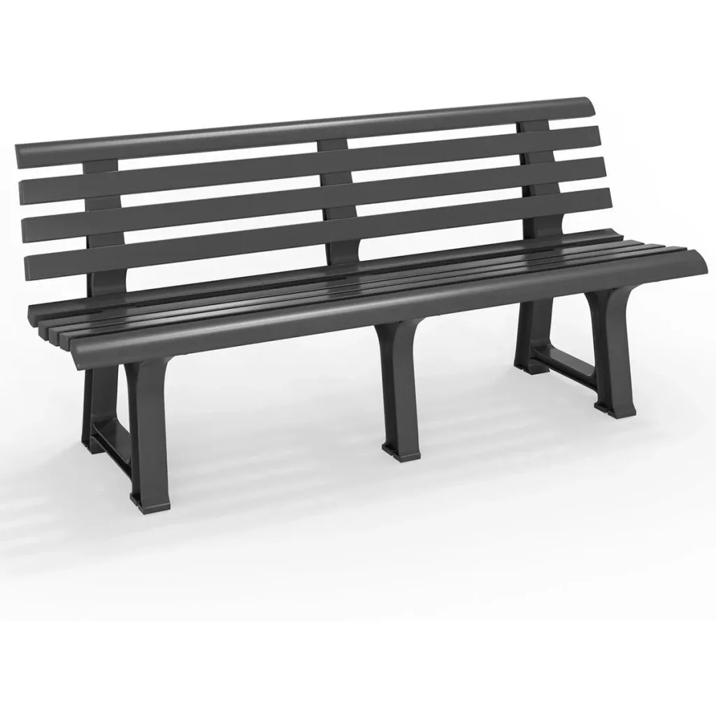 Gartenbank Orchidea anthrazit 145x49x74 cm