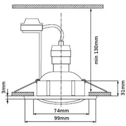 VT-3333 3-teiliger Einbaustrahlersatz - 5W - 400 Lm - 3000K - Weiß