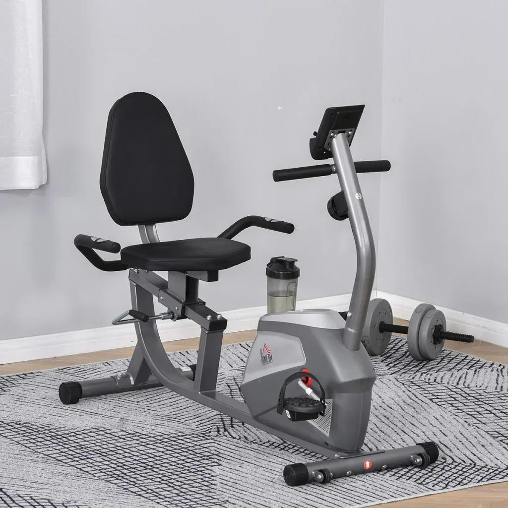 Liegeergometer mit LCD-Anzeige 8 stufig einstellbarem Magnetwiderstand Liegeheimtrainer Nutzergewicht bis 110 kg für zu