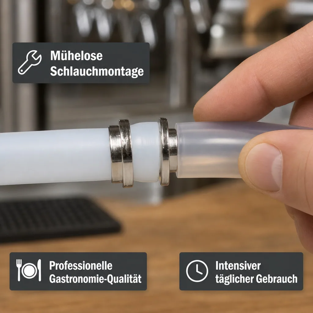 Quetschverschraubung, Quetschtülle, Quetschbuchse für Gewinde 5/8" - Sichere & Tropffreie Schlauchverbindung, NW: 10 mm
