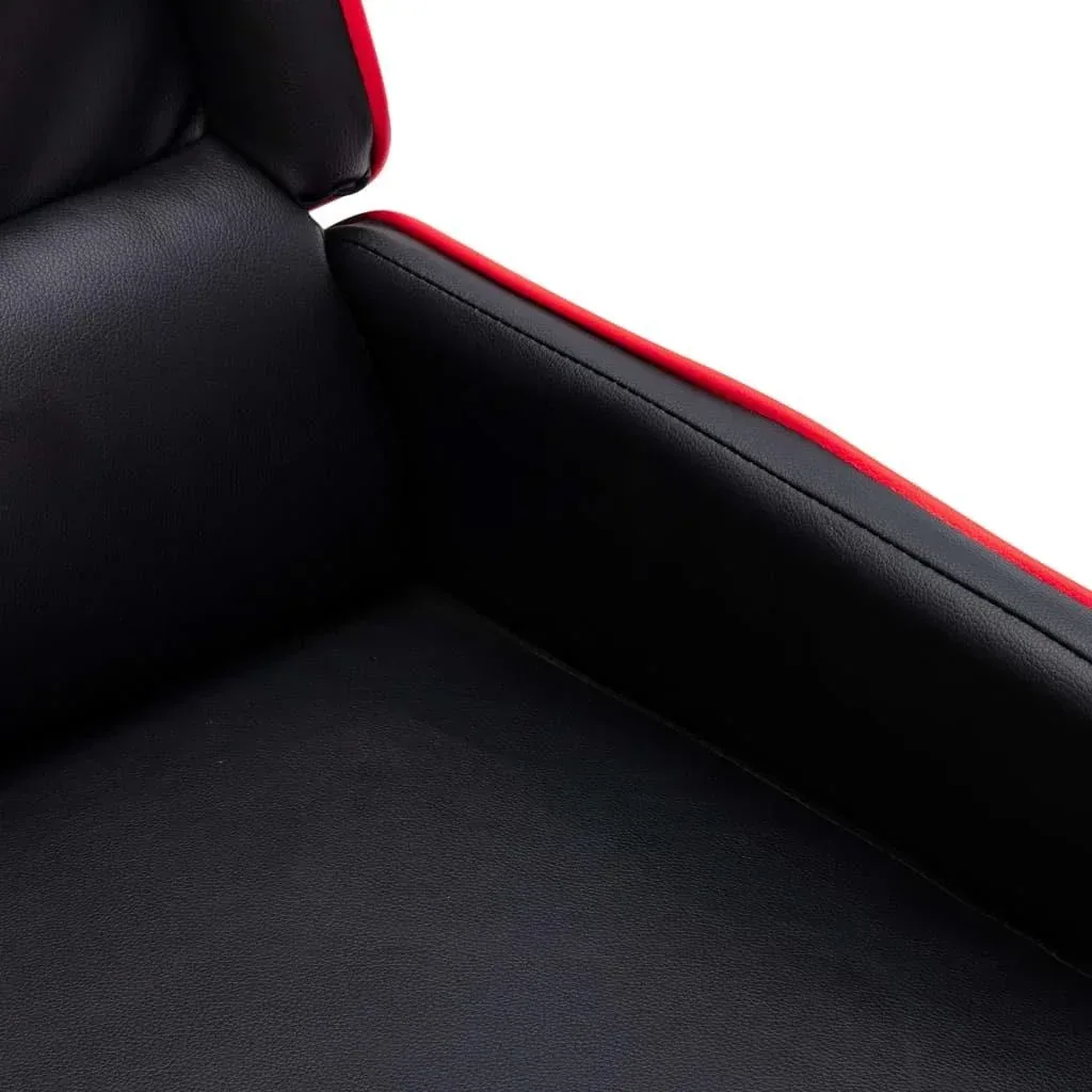 Massagesessel verstellbar Kunstleder schwarz und rot