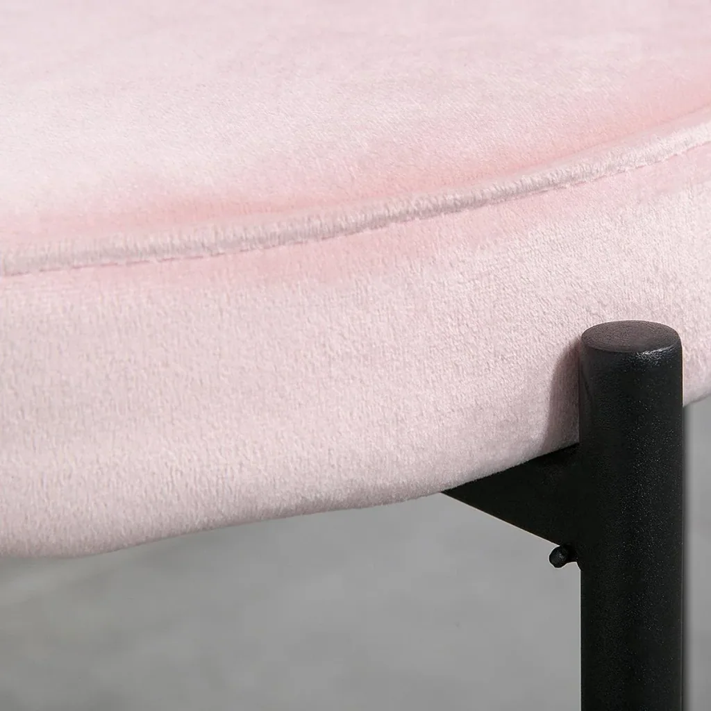 Hocker 4-teiliges Set mit Samtüberzug Grau