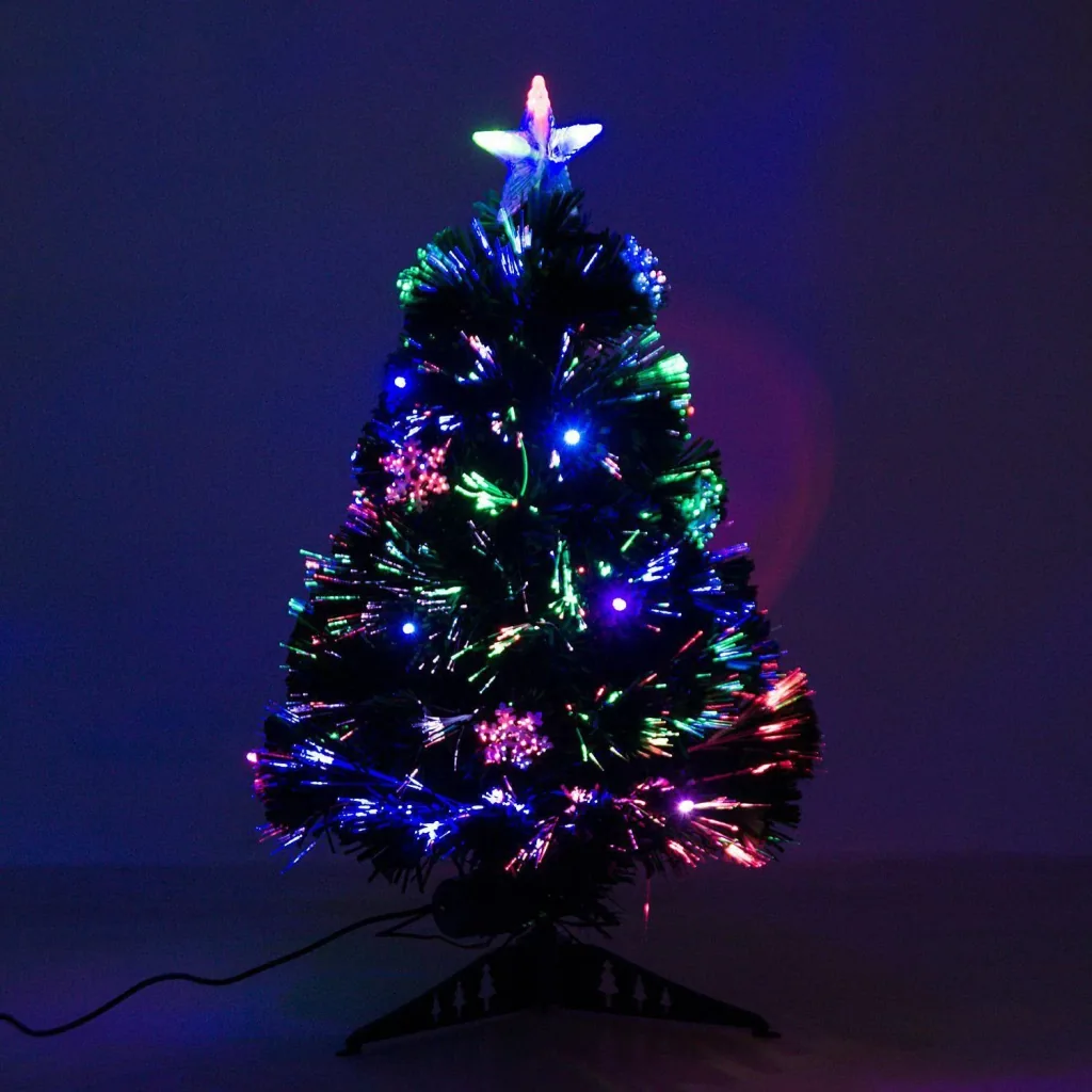 Weihnachtsbaum 60cm Tannenbaum LED Lichtfaser grün