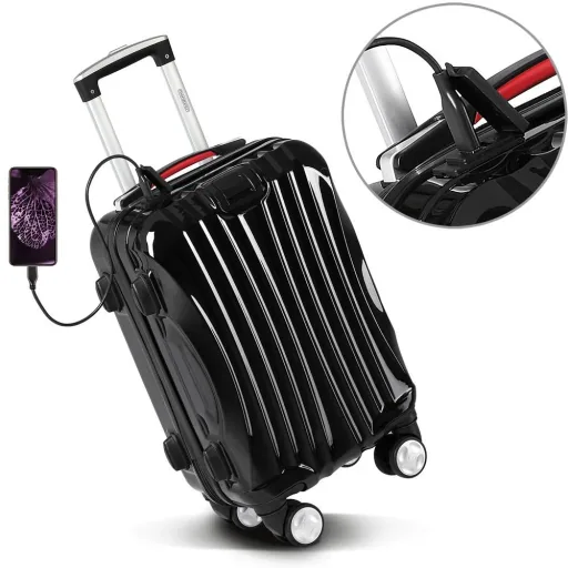 Hartschalenkoffer Ikarus Black M aus ABS 38l 55x35x20cm