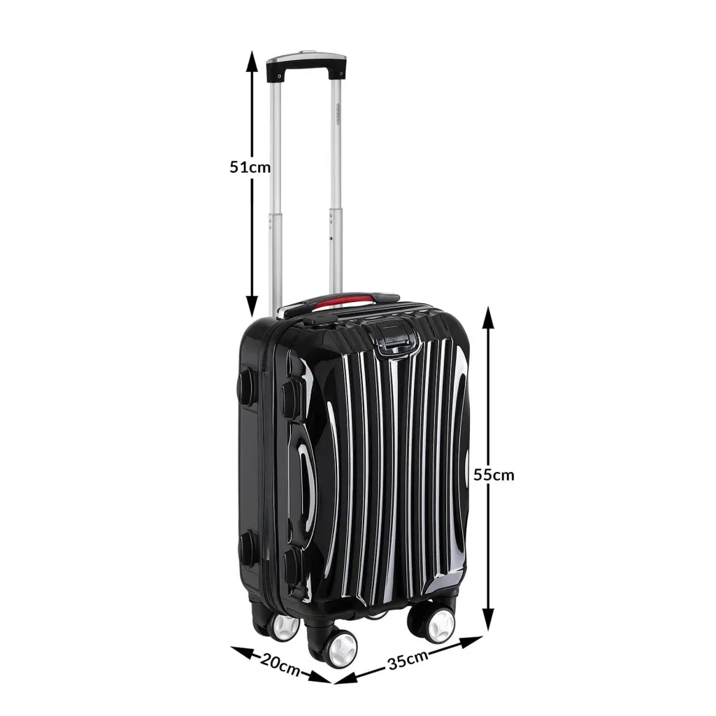 Hartschalenkoffer Ikarus Black M aus ABS 38l 55x35x20cm