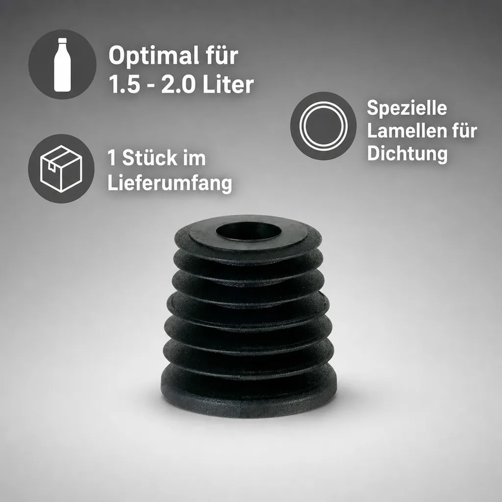 Lamellenkorken, Kunststoffkork - für 1.5 - 2.0 Liter Flaschen, 1 Stück