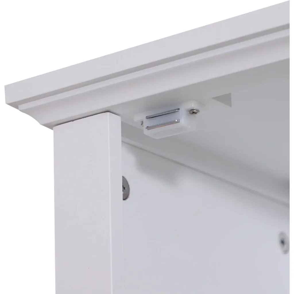 Badschrank Badezimmerschrank Wandschrank mit Spiegel vestellbare Einlegeböden Holz Weiß 40 x 30 x 170 cm