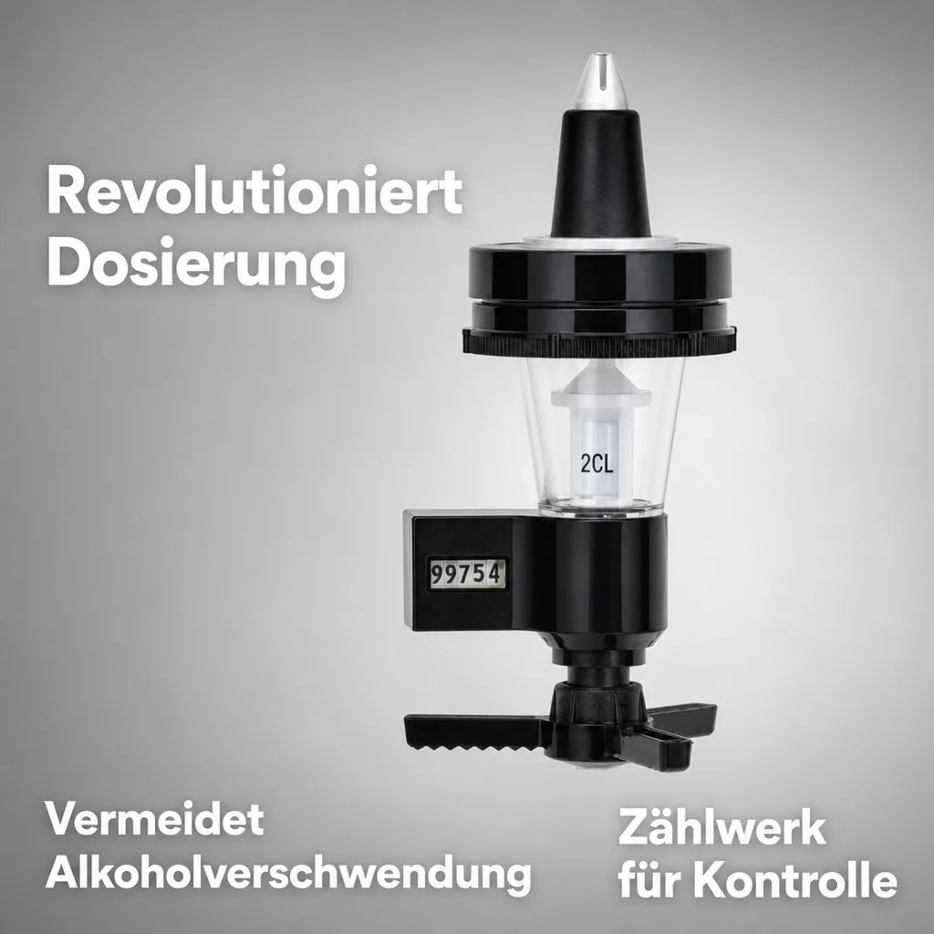 PRIMA Portionierer, Getränkeportionierer, Schnapsspender für Spirituosenflaschen mit Zählwerk, Ausschankmenge: 30 ml