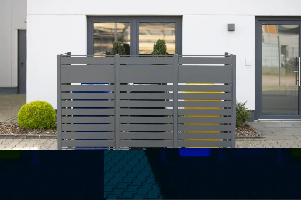 Mülltonnenverkleidung Planum 3er Box, 150 cm, anthrazit