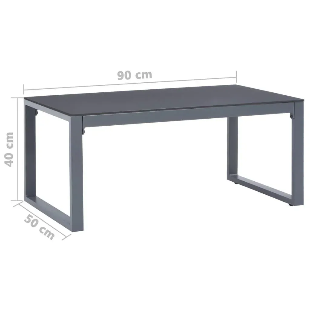 Couchtisch 90x50x40 cm Aluminium