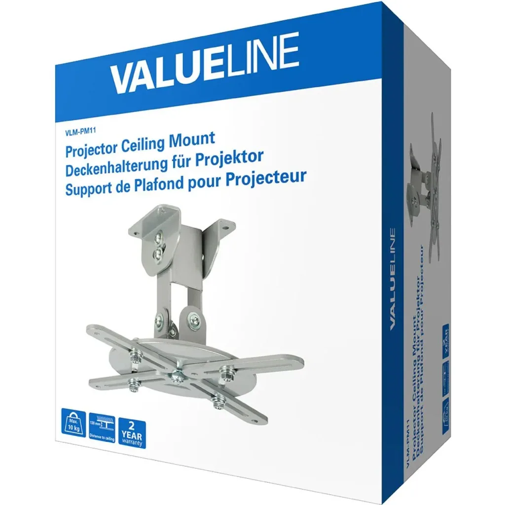 Projektor-Deckenhalterung vollbeweglich 10 kg Silber
