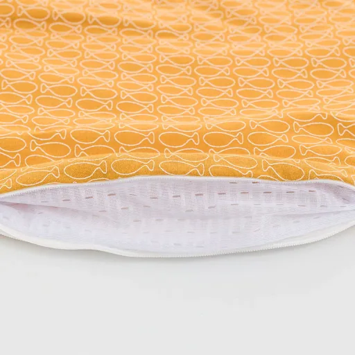 Träumeland Liebmich Baby Schlafsack, Schlummersack, Innenschlafsack - Fische Gold, Grösse: 62/68