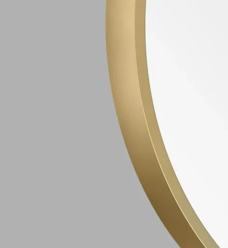 Dekorativer runder Wandspiegel in gold matt Ø 50 cm - hochwertiger robuster Aluminiumrahmen