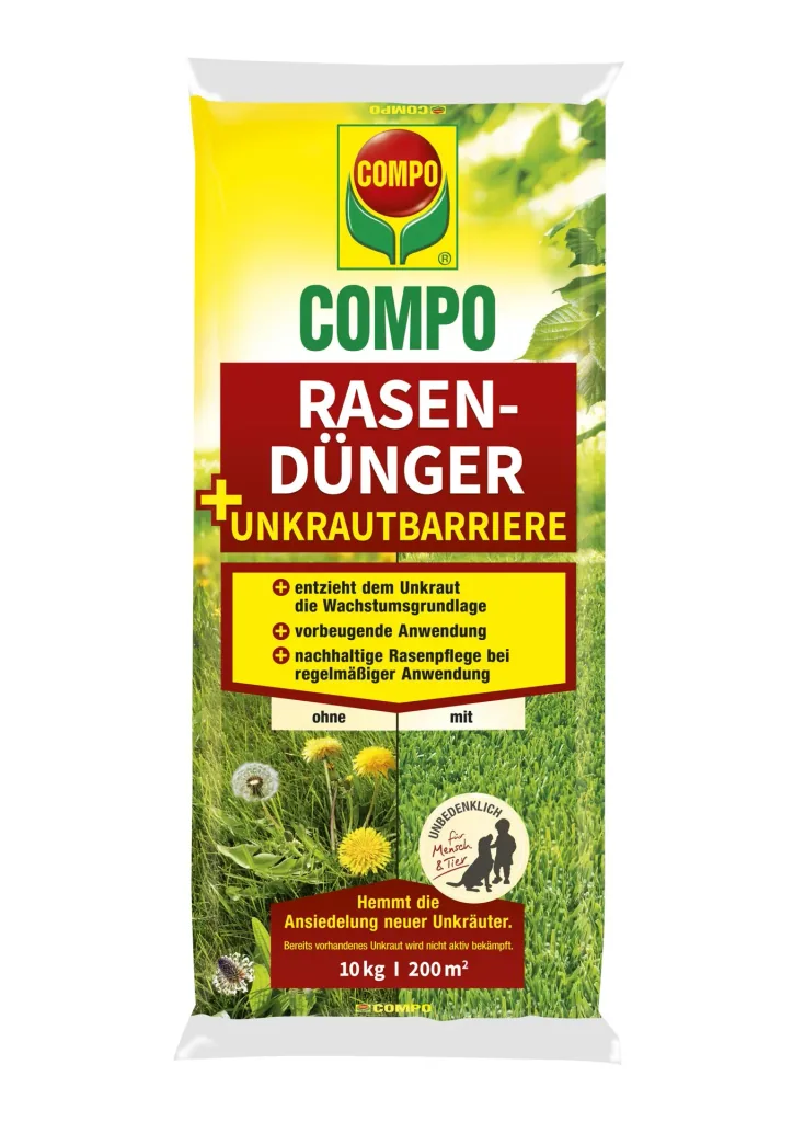 Rasendünger + Unkrautbarriere - 10 kg