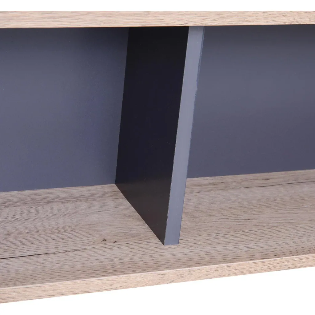 Beistelltisch Couchtisch Tischplatte höhenverstellbar ausklappbar mit Regal Staufach Holz 100 x 58 x (39,3 52,7) cm