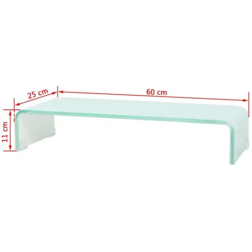 TV-Schrank/Monitorständer weiß 60x25x11 cm Glas