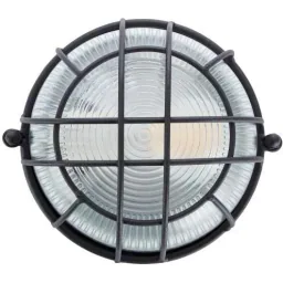 Deckenleuchte Lauren industriell Holzschwarz 40W Ø 18 cm