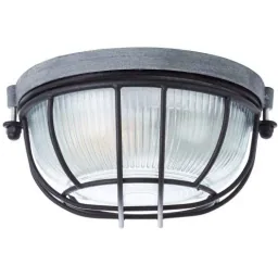 Deckenleuchte Lauren industriell Holzschwarz 40W Ø 18 cm