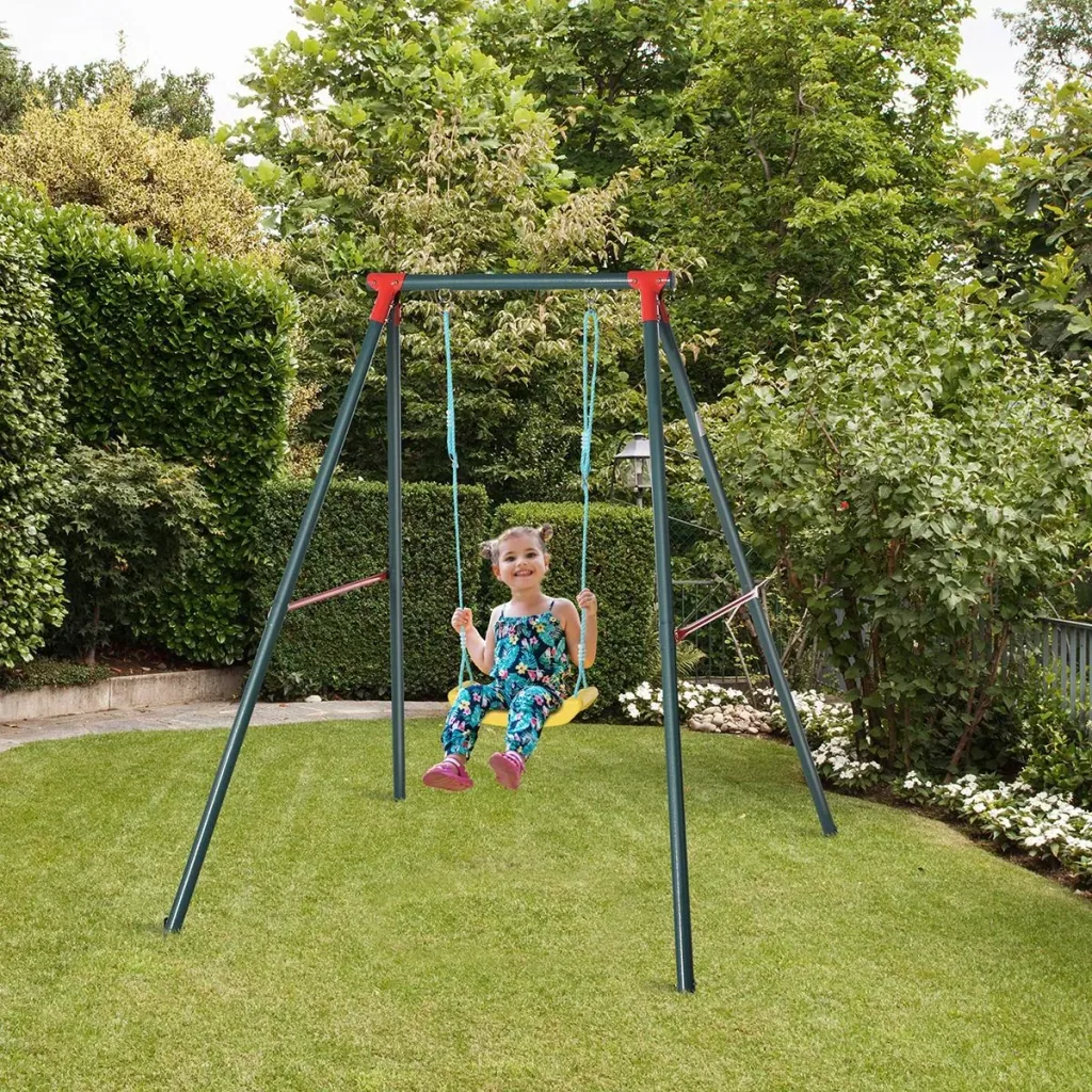 Kinderschaukel Gartenschaukel Schaukelgestell Schaukelgerüst Metallgestell 3-8 Jahre 155 x 160 x 180 cm