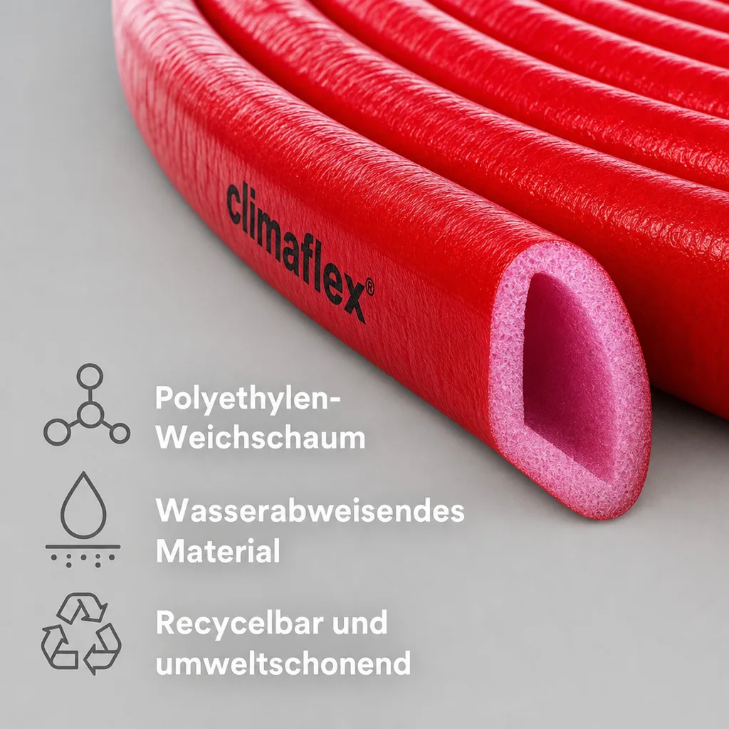 Rohrisolierung 35mm, 10m, für Kaltwasserleitungen, 4mm Dämmstärke