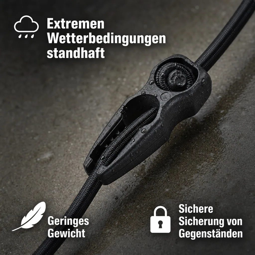 Expanderseil Haken, Seilspanner, 8mm Krokodilhaken, Kunststoff Haken