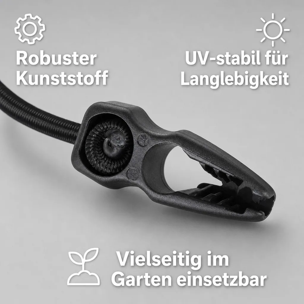 Expanderseil Haken, Seilspanner, 8mm Krokodilhaken, Kunststoff Haken