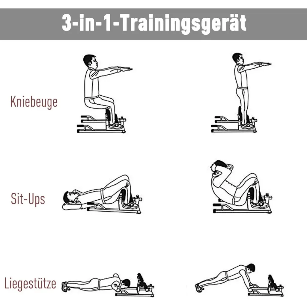 3-in-1 Trainingsgerät schwarz