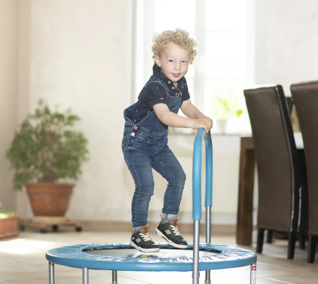 Kinder- & Fitnesstrampolin blau
