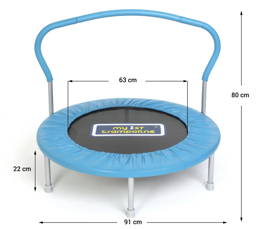 Kinder- & Fitnesstrampolin blau