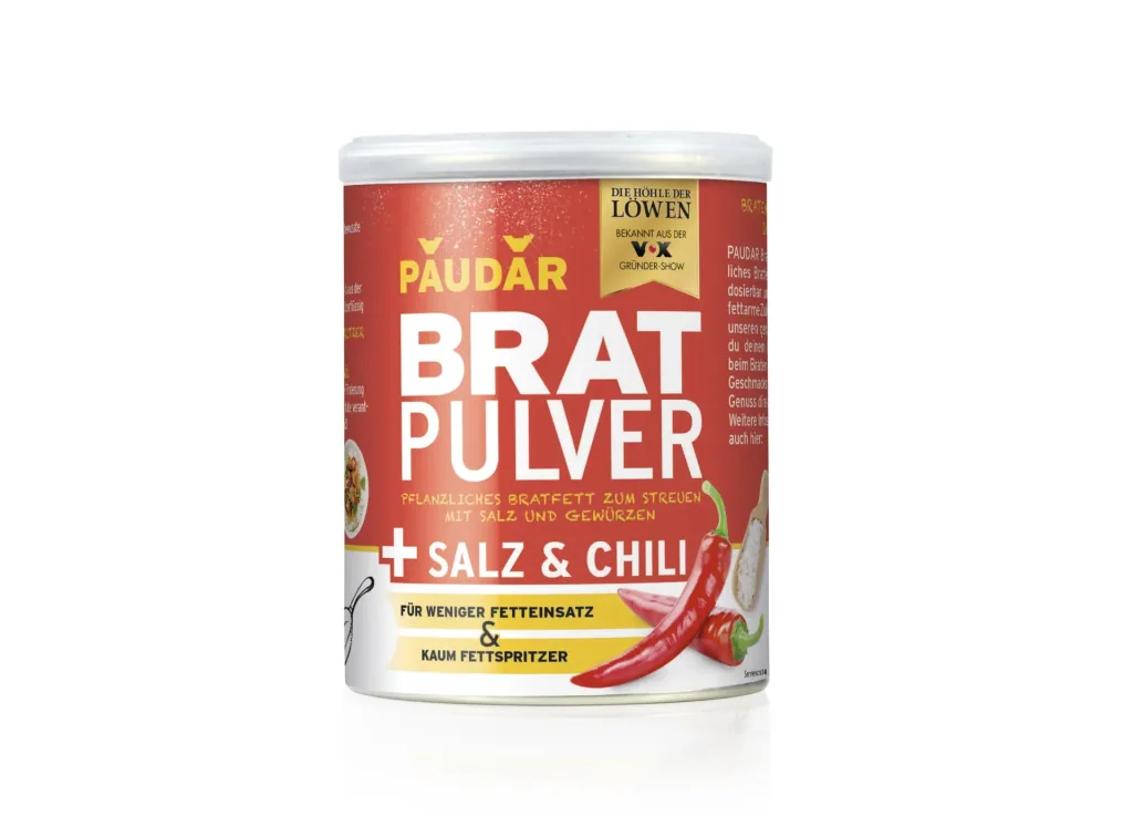 Pflanzliches Bratfett-Pulver, „PAUDAR“, mit Chili und Salz, 175 g
