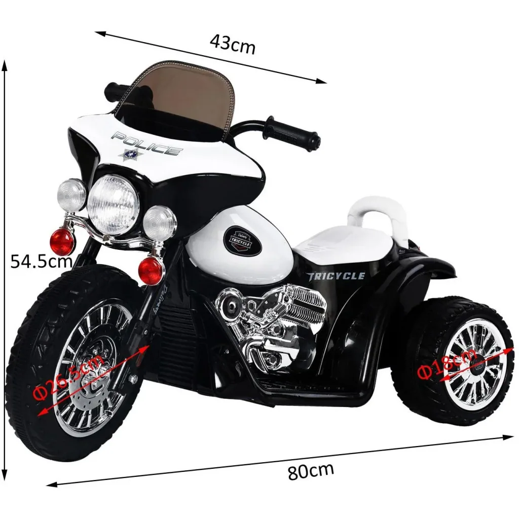 Elektromotorrad Kindermotorrad Schwarz-Weiß