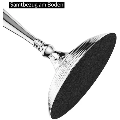 Kerzenständer silber glänzend Aluminium 60cm 5-armig Kandelaber